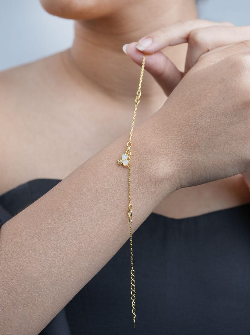 Happy Heart Wings Bracelet Gold