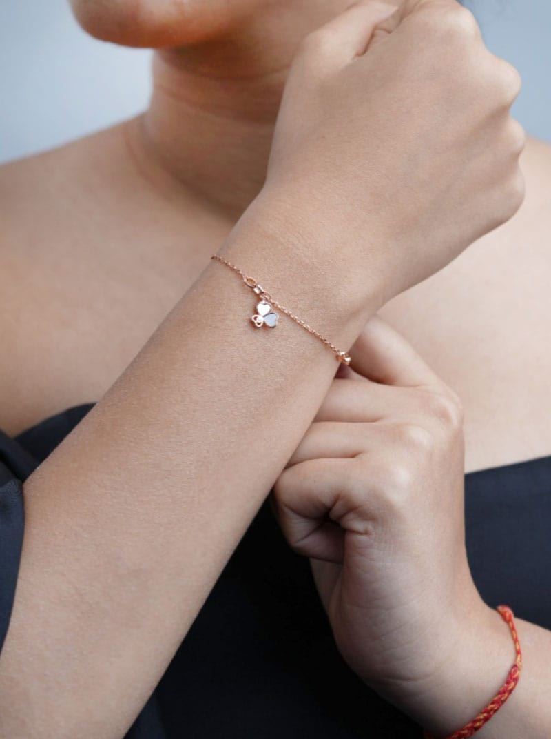 Happy Heart Wings Bracelet Rose Gold