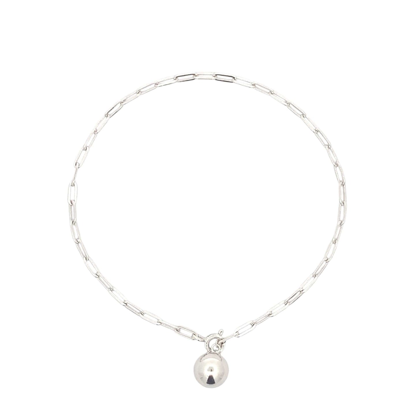 Chain ball Bracelet (Pure Silver) - Silver