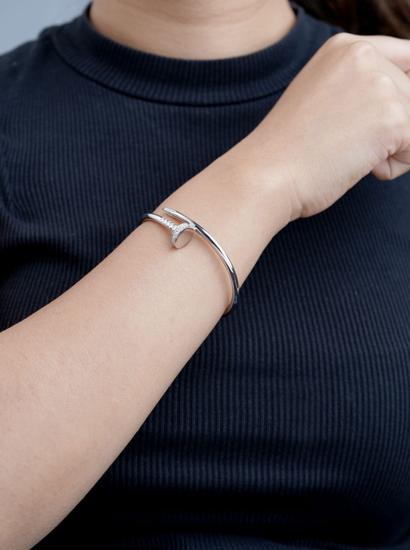 Nail Bracelet Silver