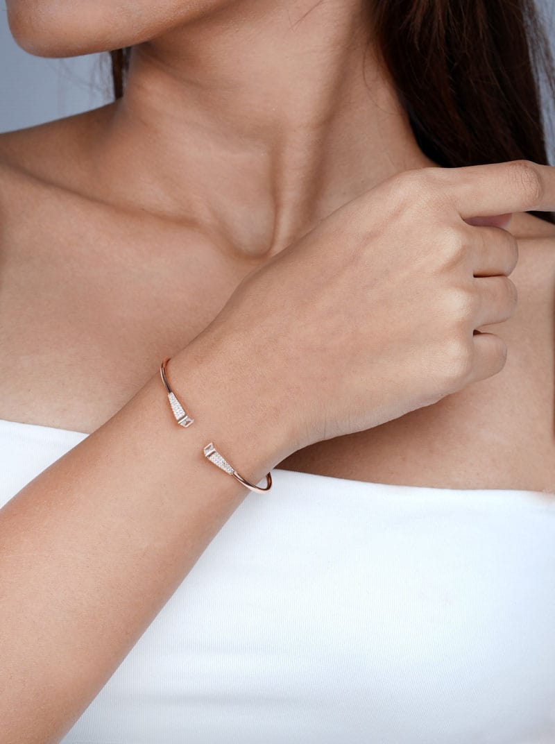 Sleek Sparkle Bracelet Rose Gold