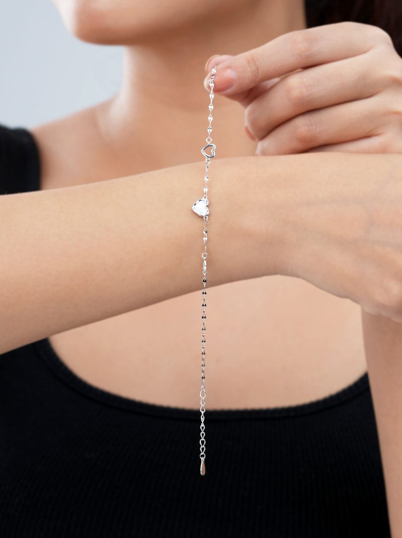 Multi Hearts Bracelet Silver