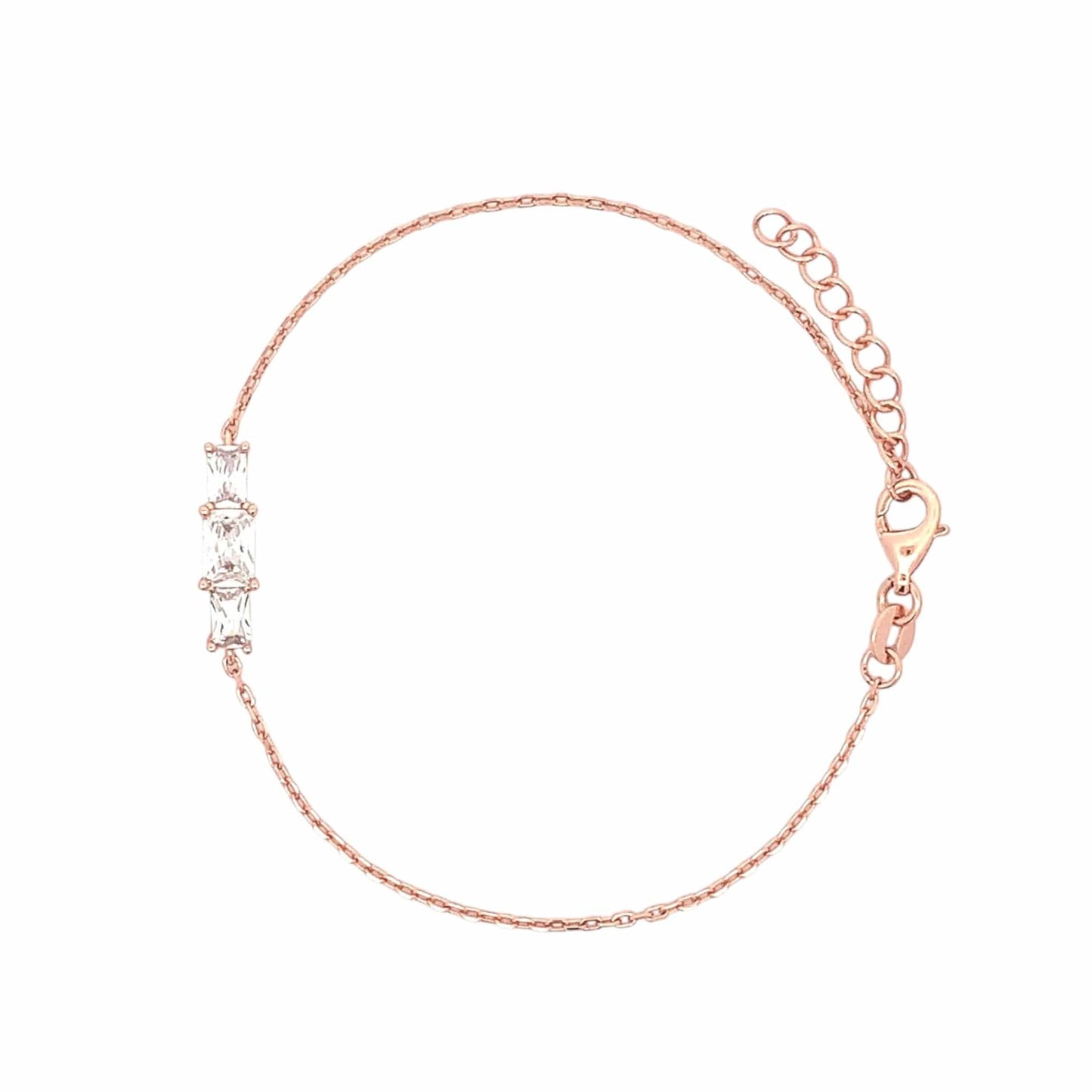 Dazzling Trio Bracelet (Pure Silver) - Rose Gold
