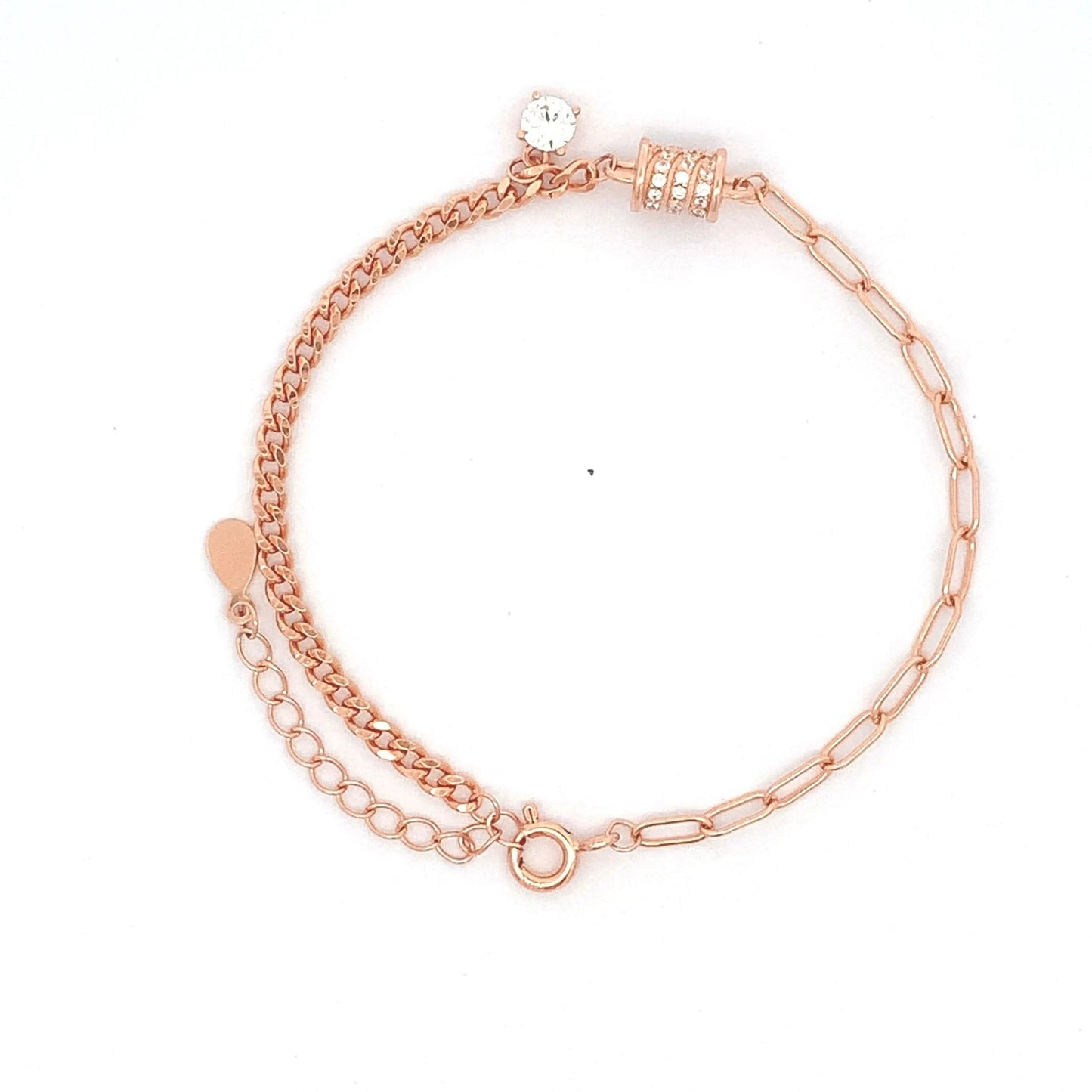 Roll of Elegance Bracelet (Pure Silver) - Rose Gold