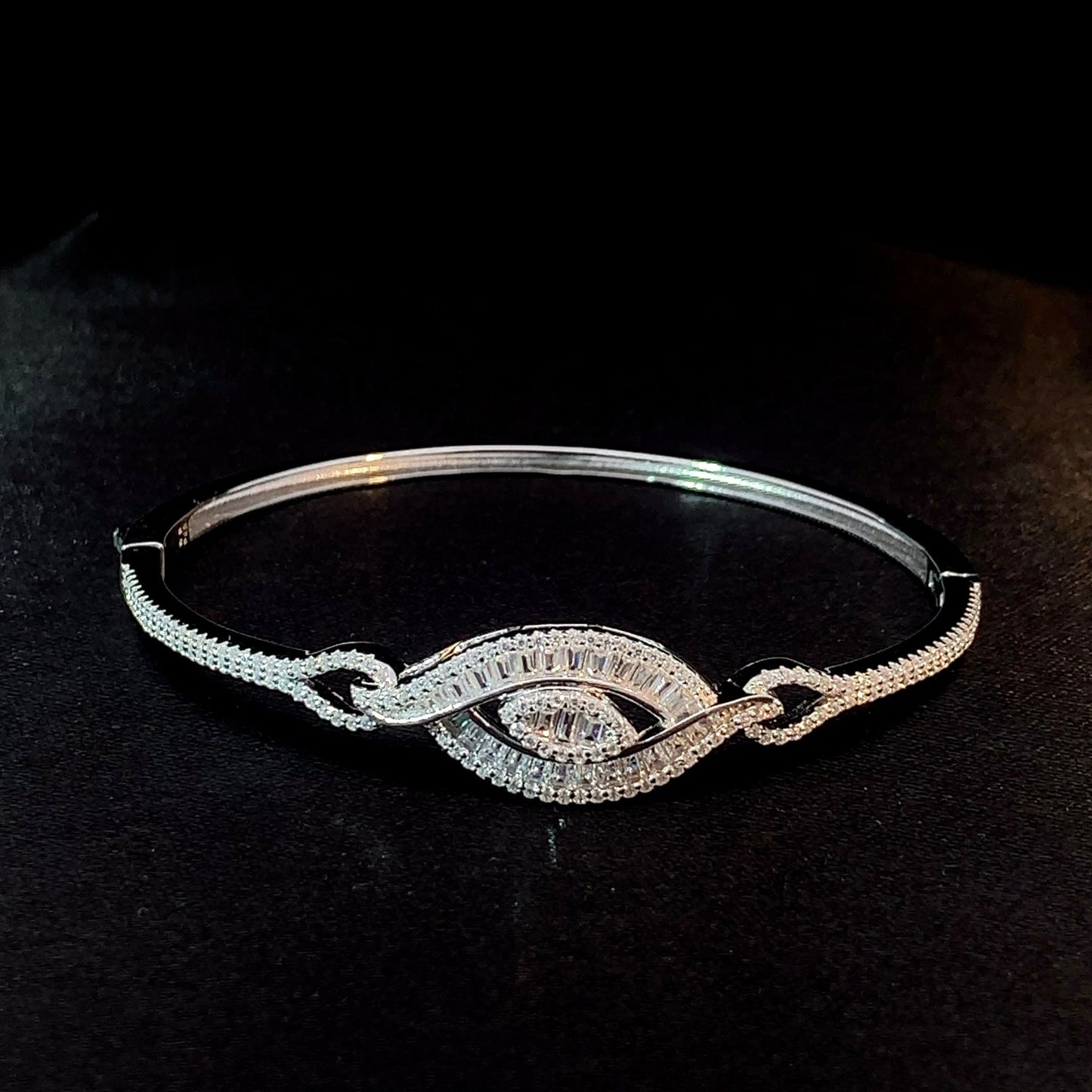 Mystic Eye Cuff Bracelet Silver