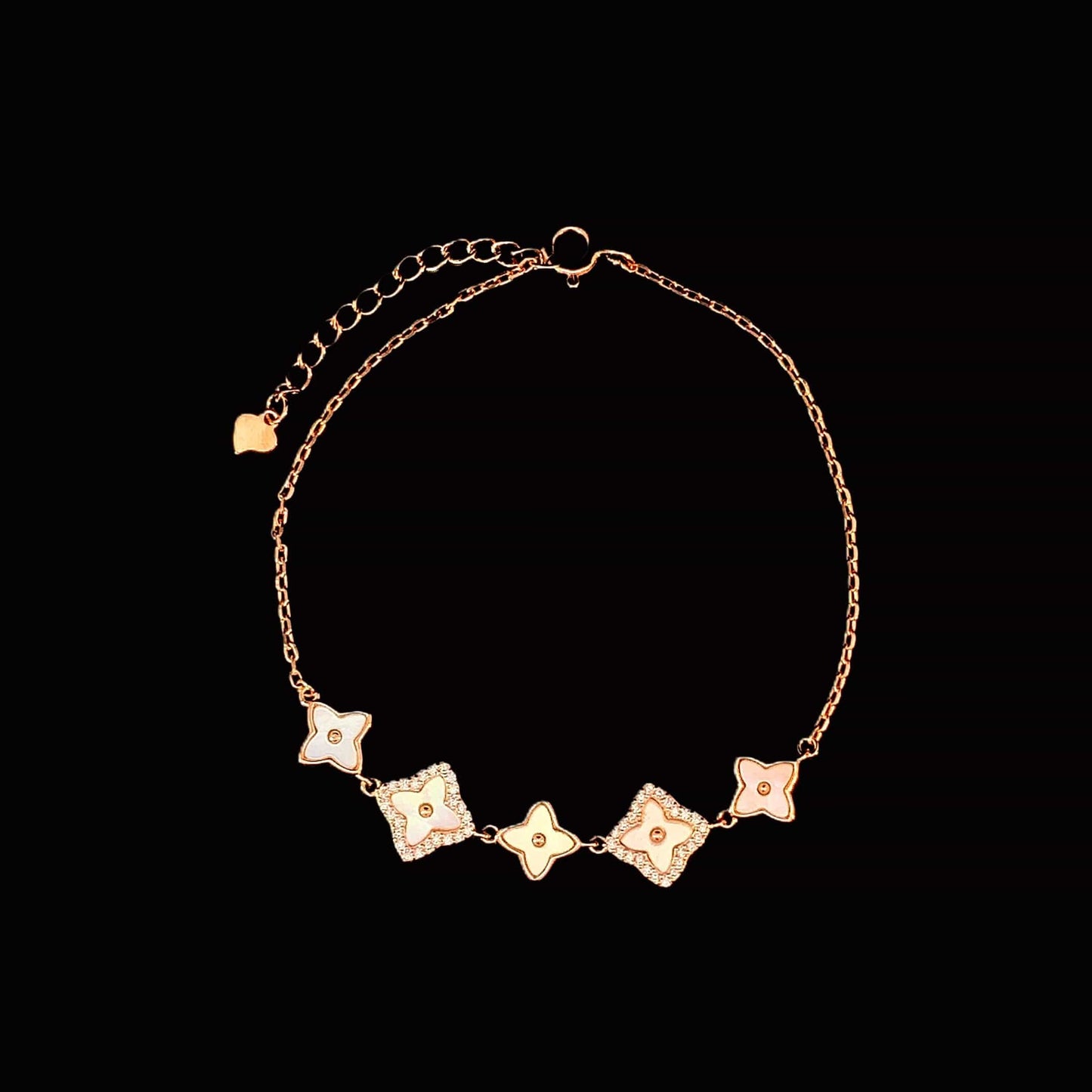 Blossom Clover Bracelet Rose Gold