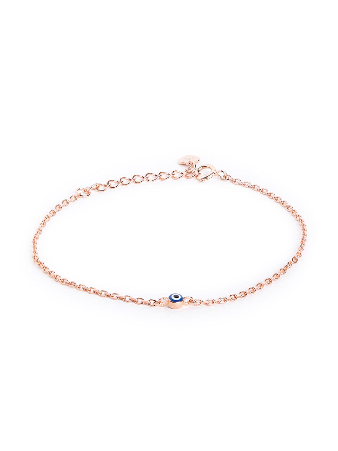 Tiny Evil Eye Bracelet (Pure Silver) - Rose Gold