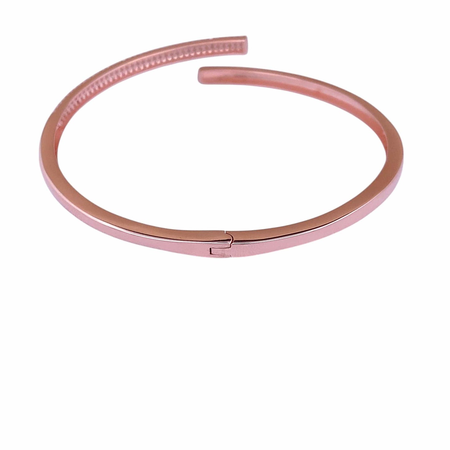 Zirconia Cuff Bracelet (Pure Silver) - Rose Gold