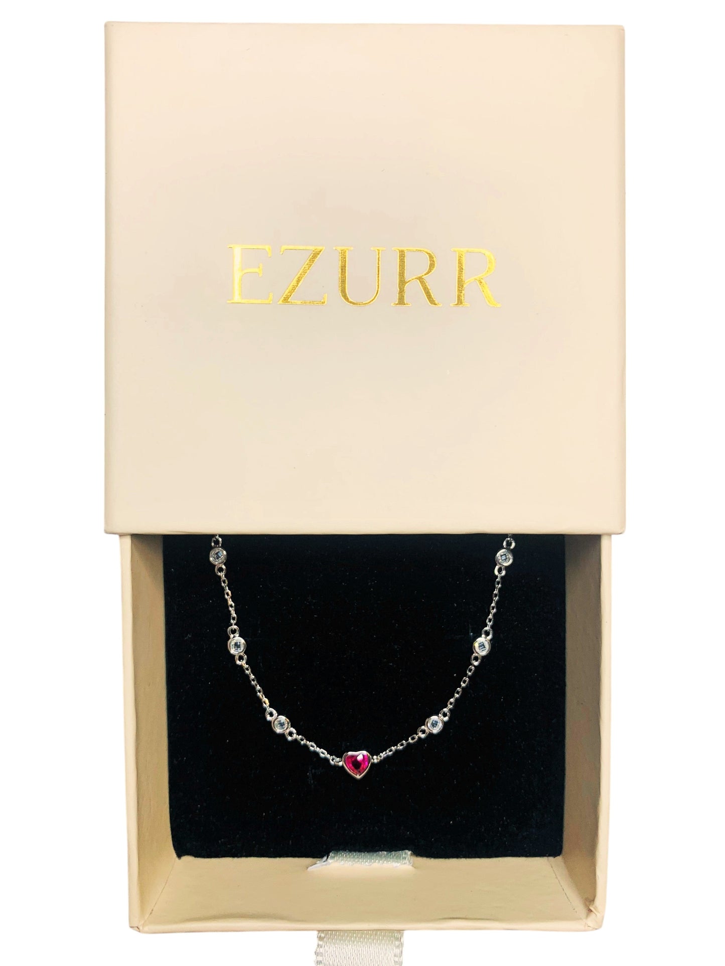 Pink Heart Bracelet (Pure Silver) - Silver