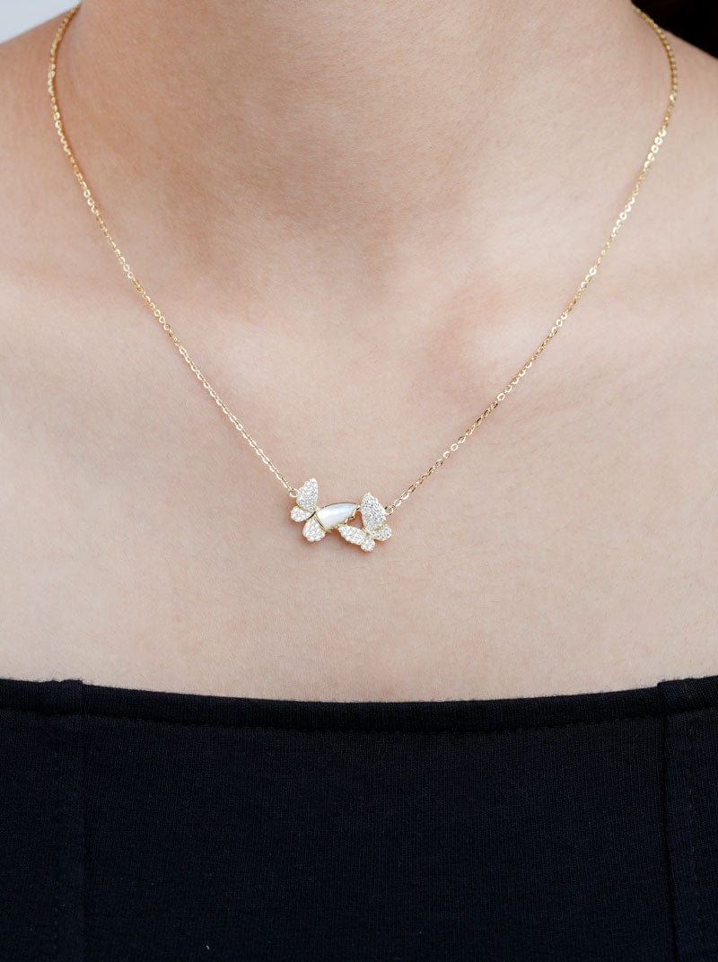 Double Butterfly Pendant Chain