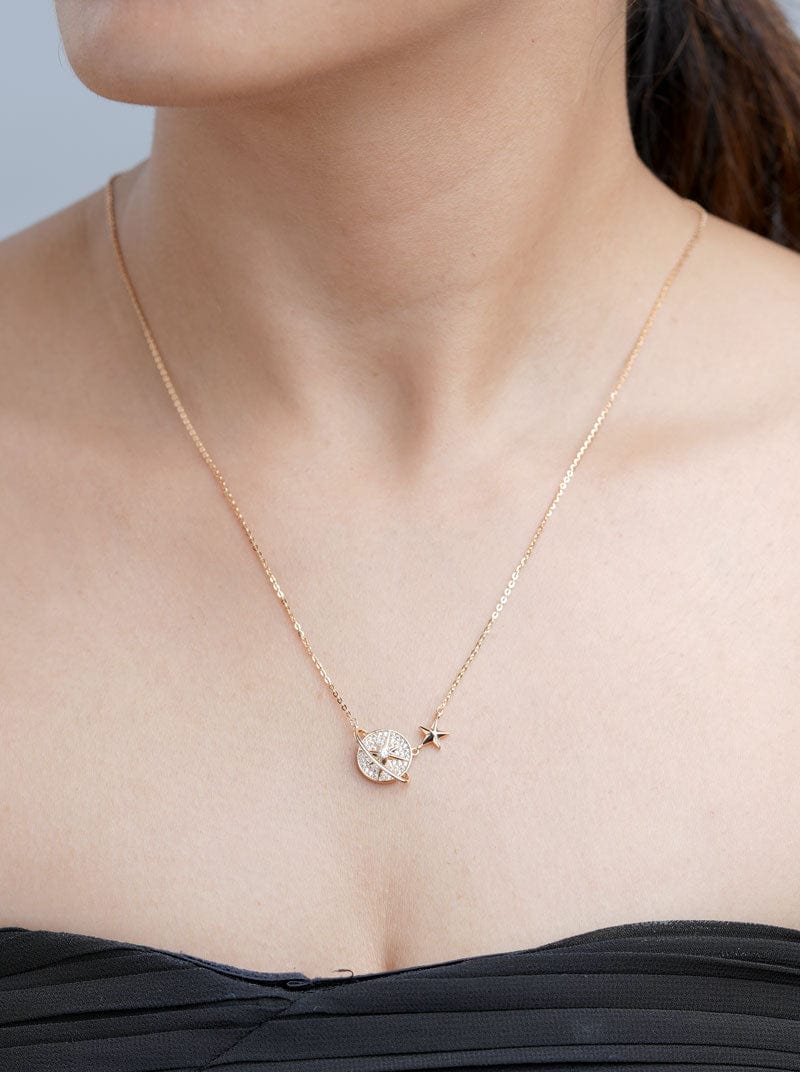 Saturn North Star Pendant Chain