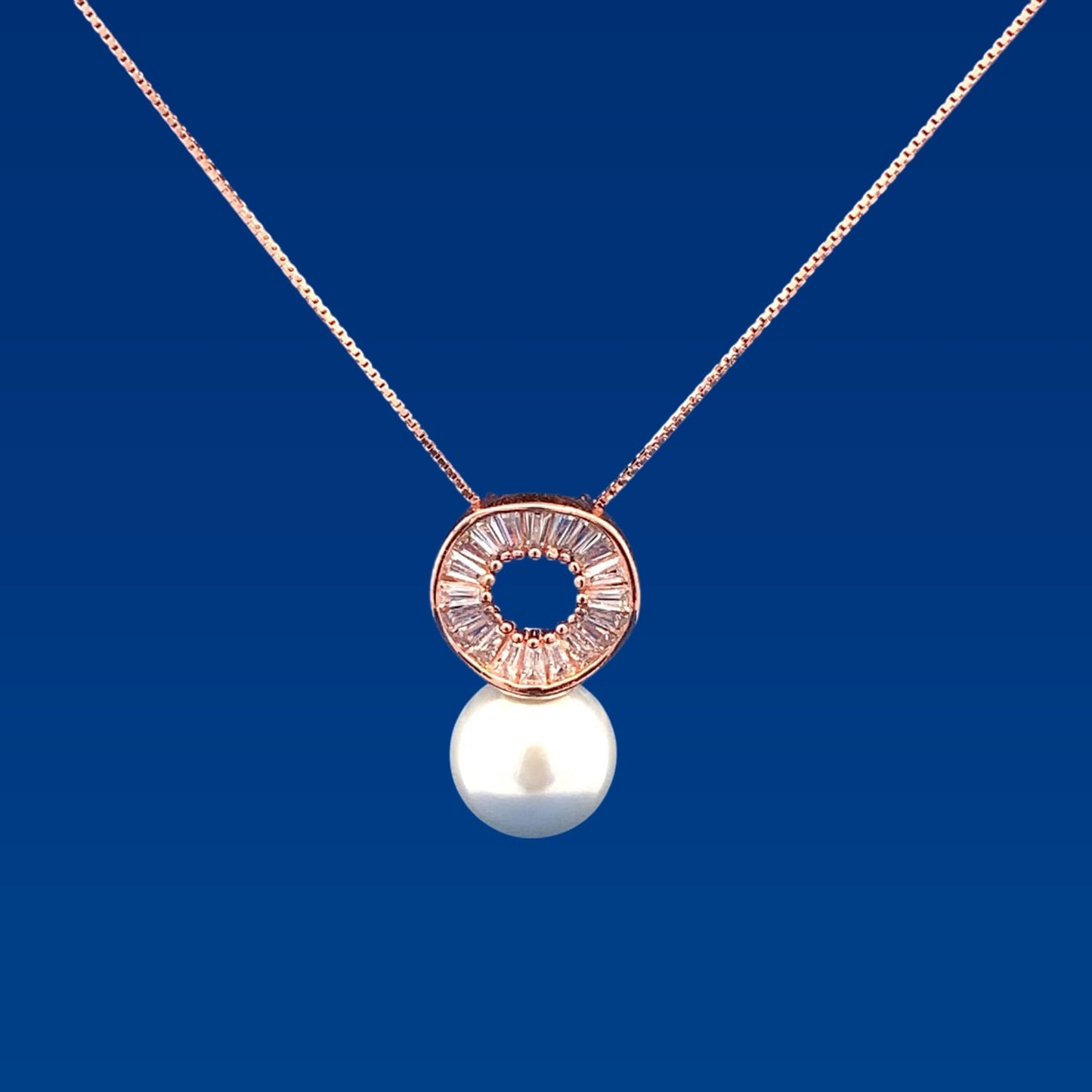 Pearl Pendant Chain Rose Gold