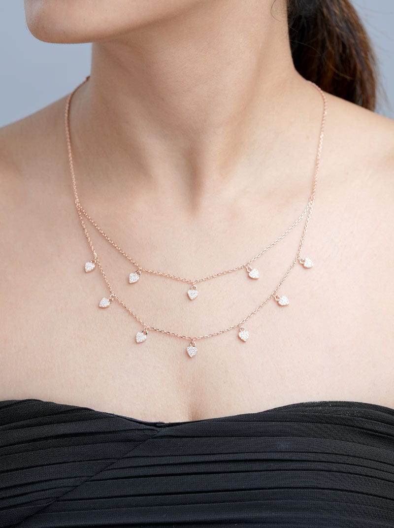 Multi Hearts Pendant Chain
