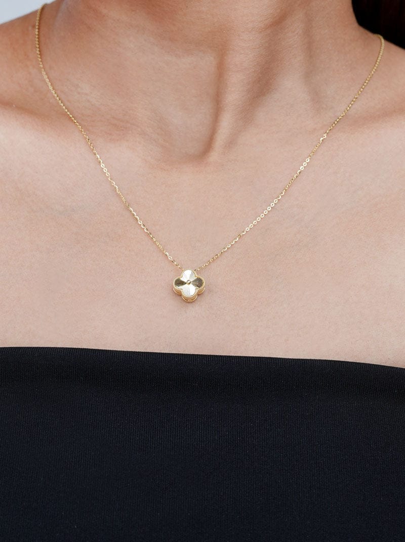 Zircon Clover Pendant Chain