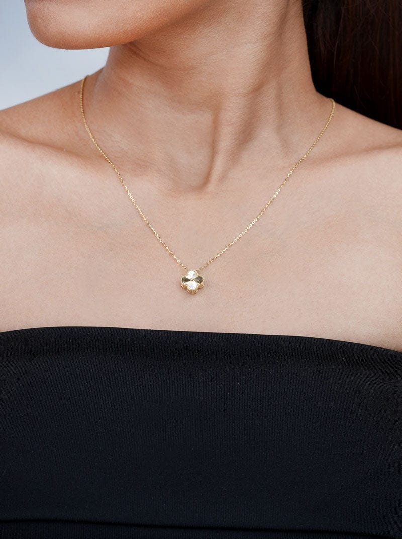 Zircon Clover Pendant Chain