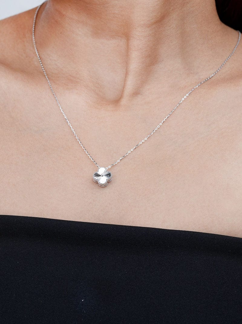 Zircon Clover Pendant Chain