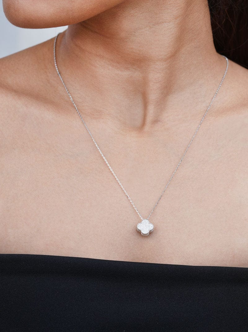 Zircon Clover Pendant Chain