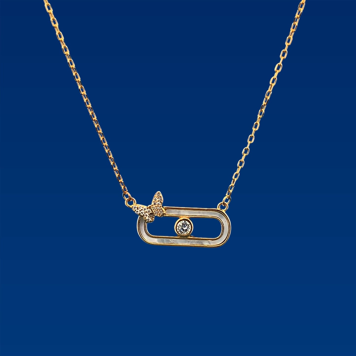 Geo Butterfly Pendant Chain