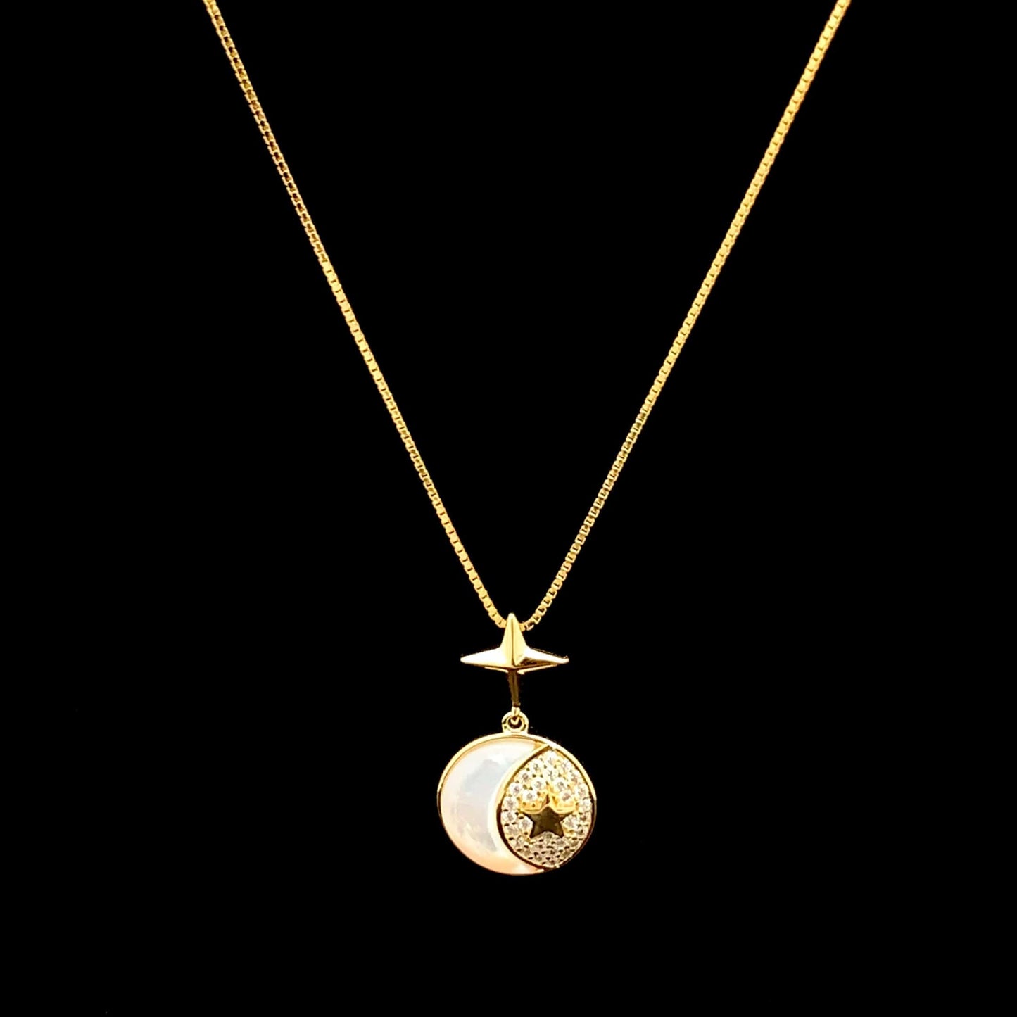 Moonlit Star Pendant Chain