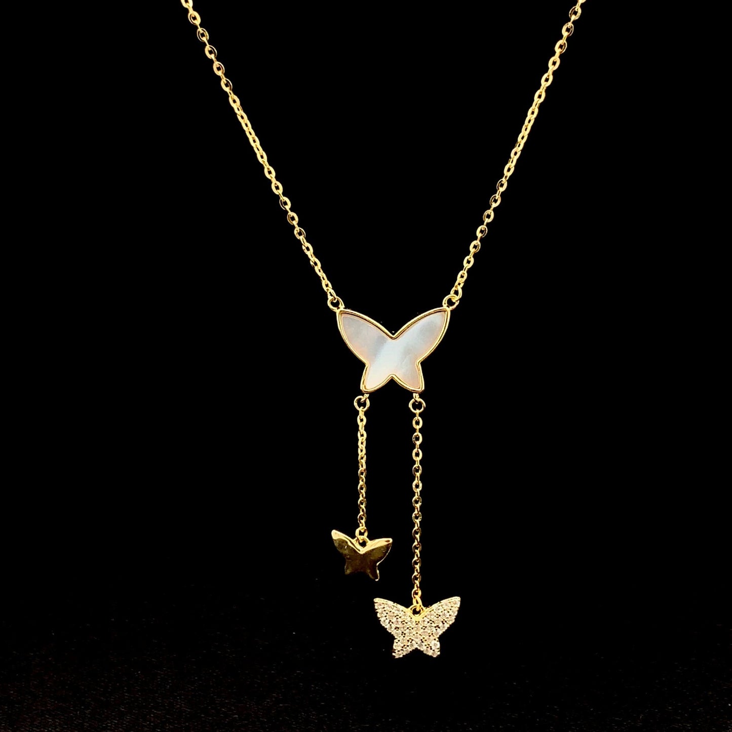 Exquisite Drop Butterfly Pendant Chain