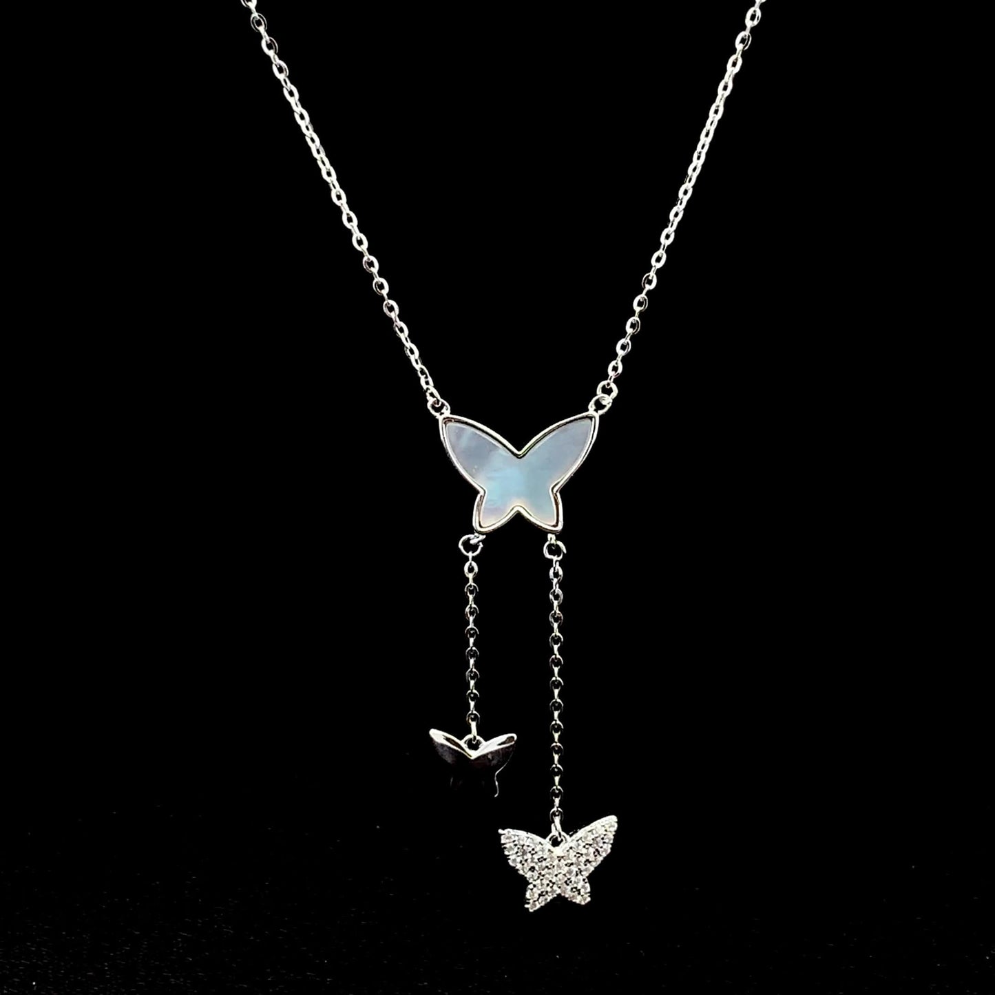 Exquisite Drop Butterfly Pendant Chain