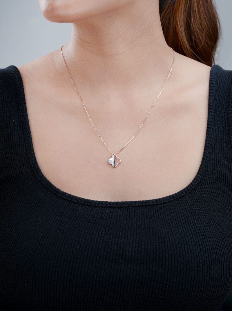 Charming Clover Pendant Chain (Pure Silver)