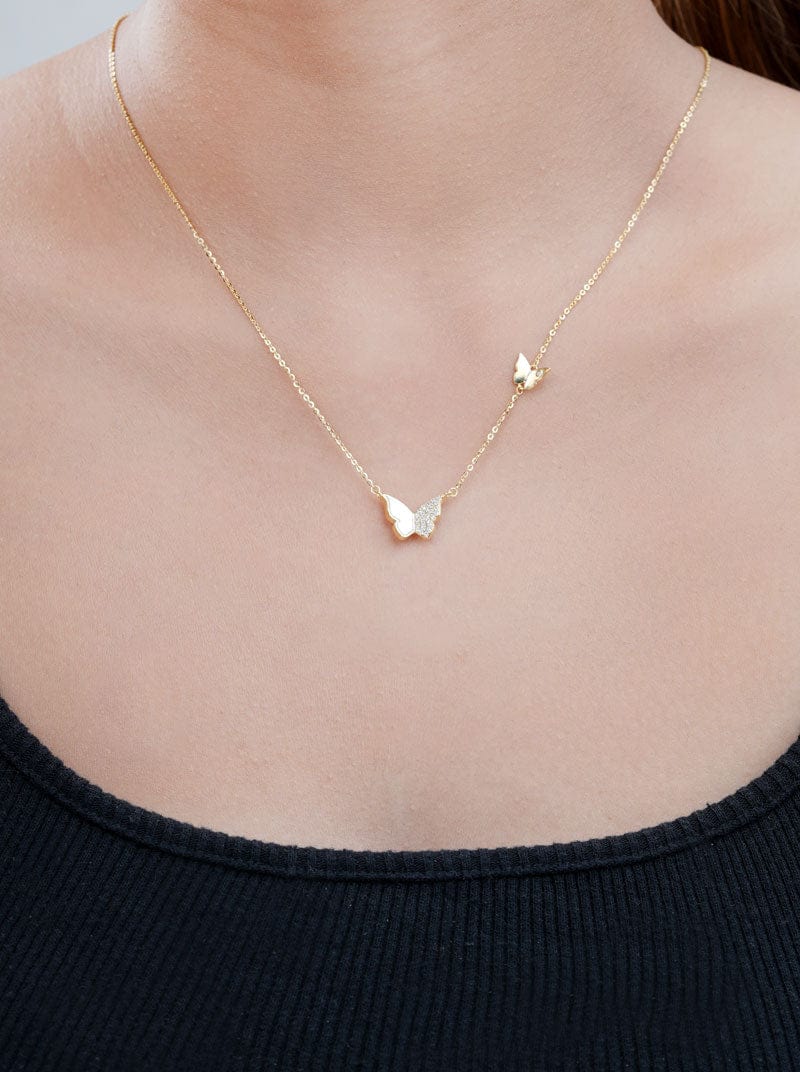 Fluttering Wings Pendant Chain (Pure Silver)