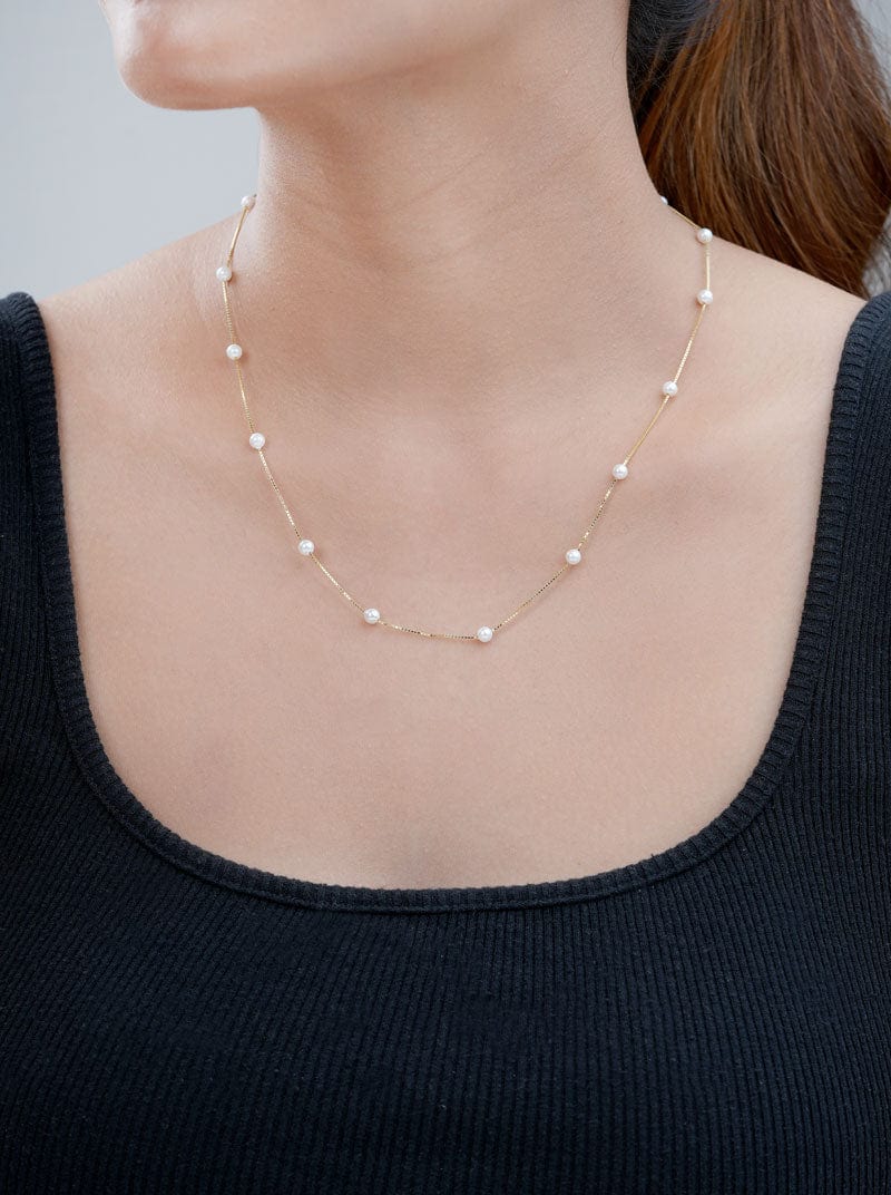 Pearl Link Pendant Chain (Pure Silver)