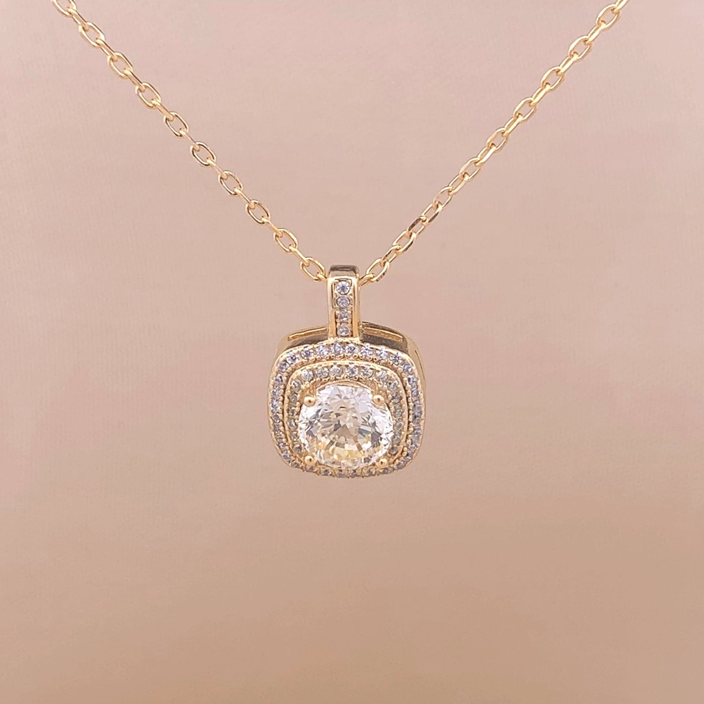 Square Octagon Cut Pendant Chain (Pure Silver)