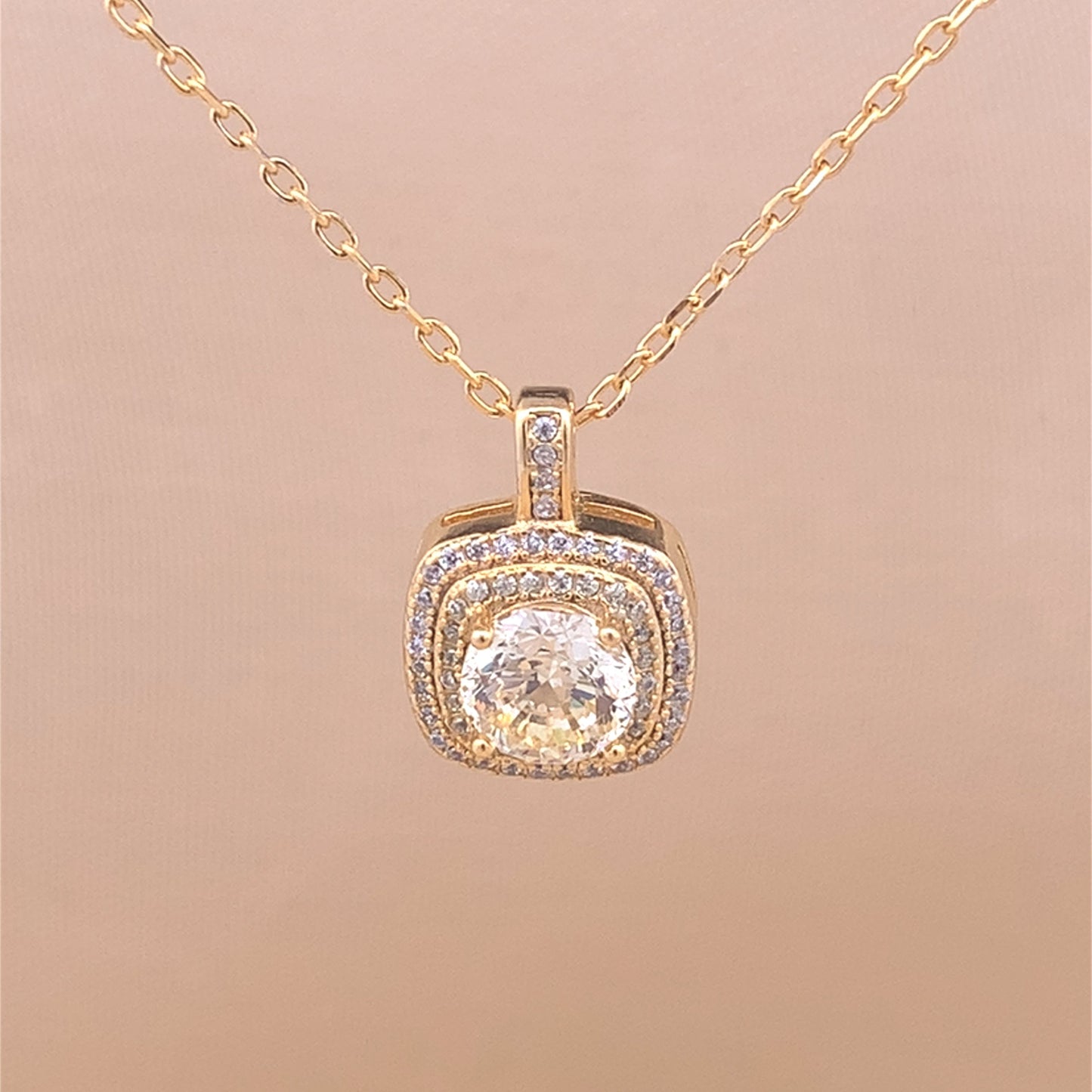 Square Octagon Cut Pendant Chain (Pure Silver)