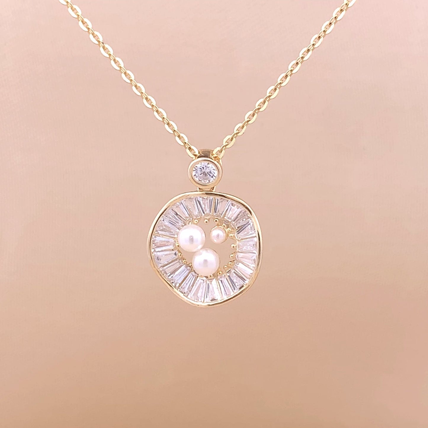 Baguette Wavy Pendant Chain (Pure Silver)