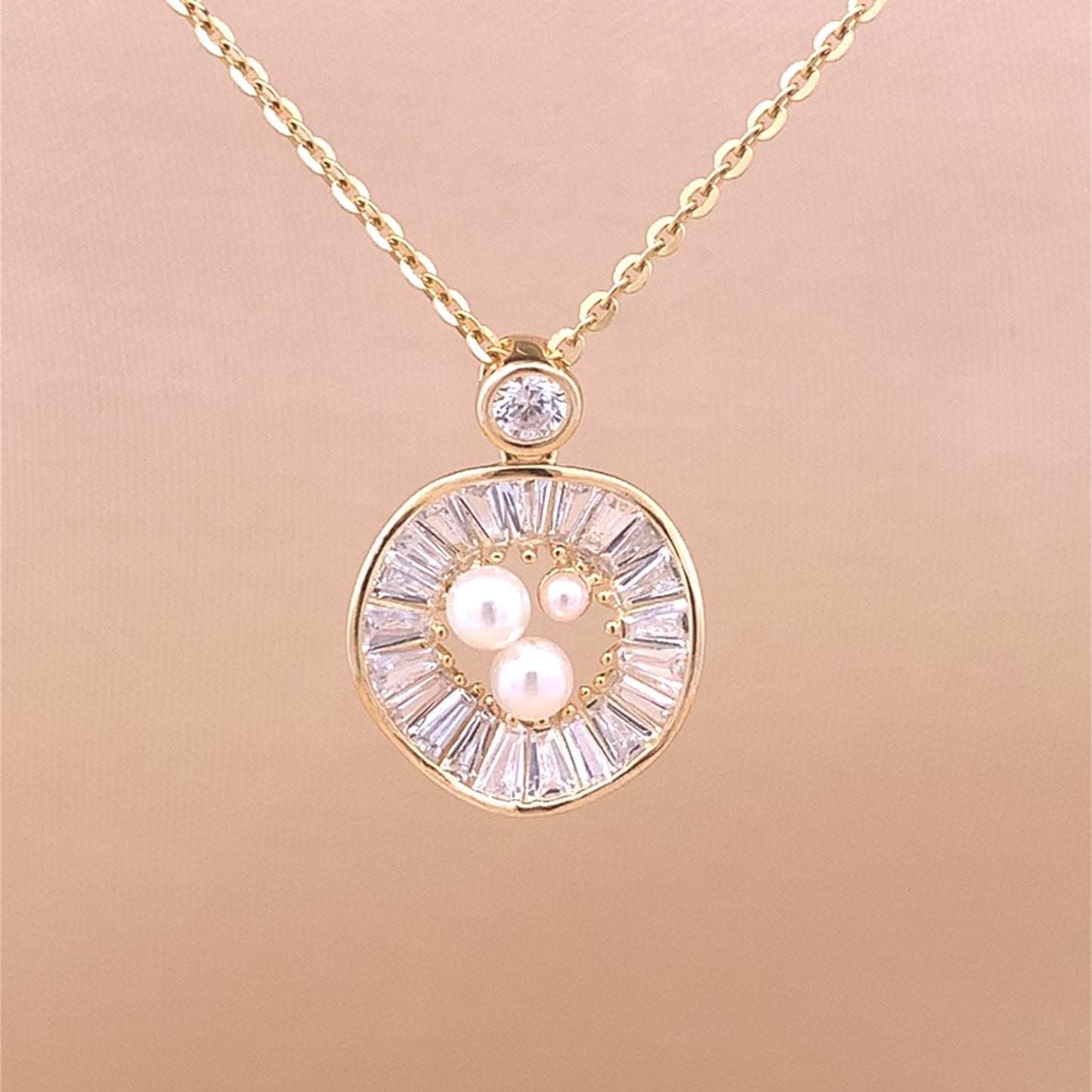 Baguette Wavy Pendant Chain (Pure Silver)