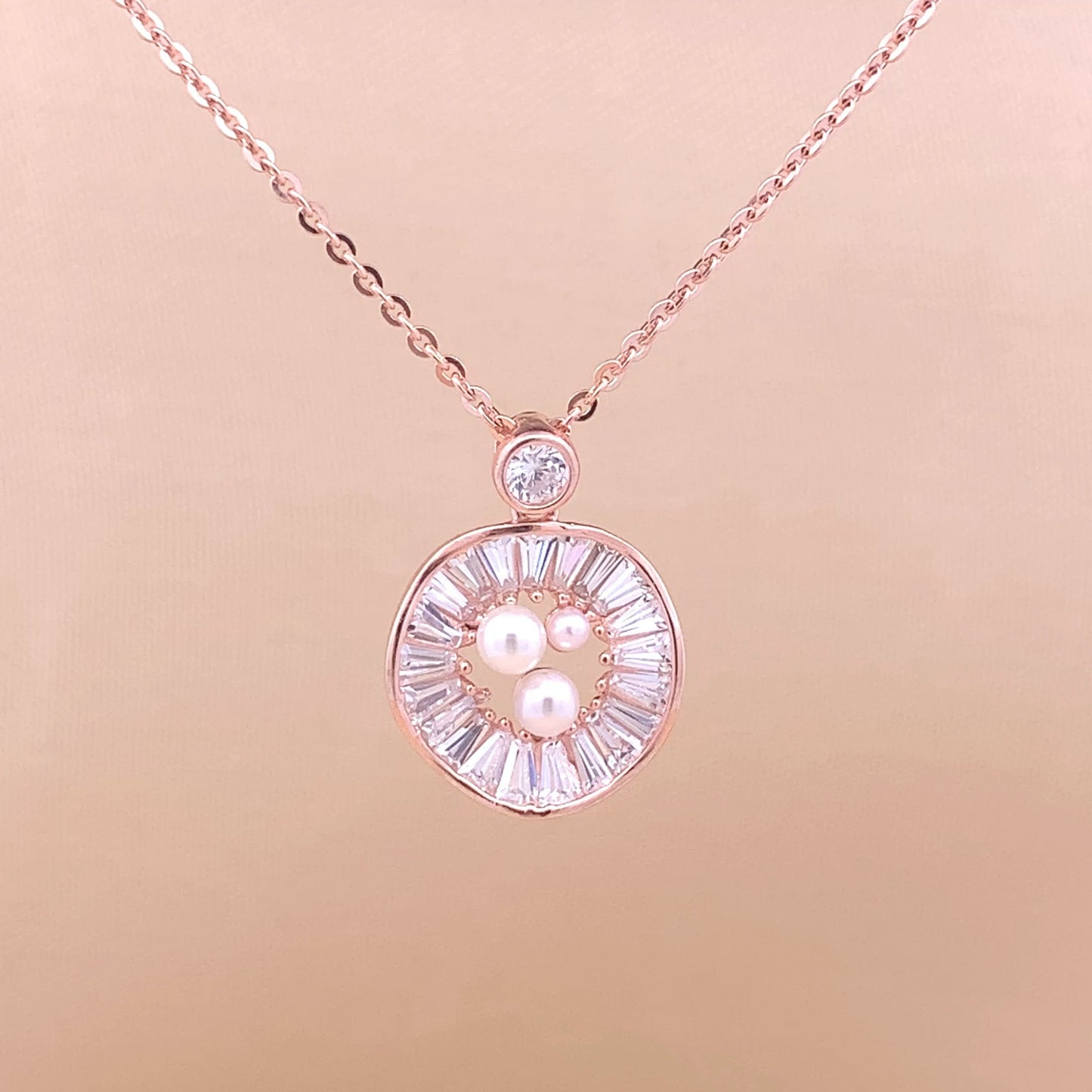 Baguette Wavy Pendant Chain (Pure Silver)