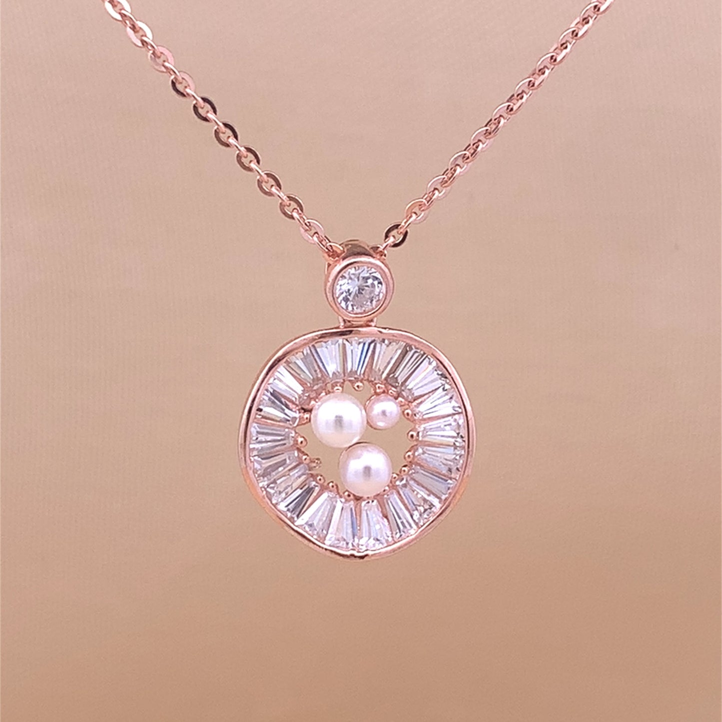 Baguette Wavy Pendant Chain (Pure Silver)