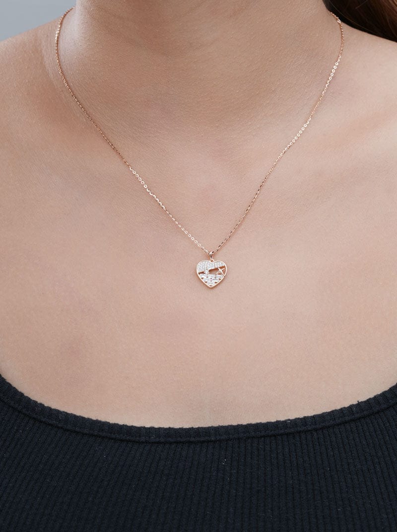 Cosmic Love Pendant Chain (Pure Silver)