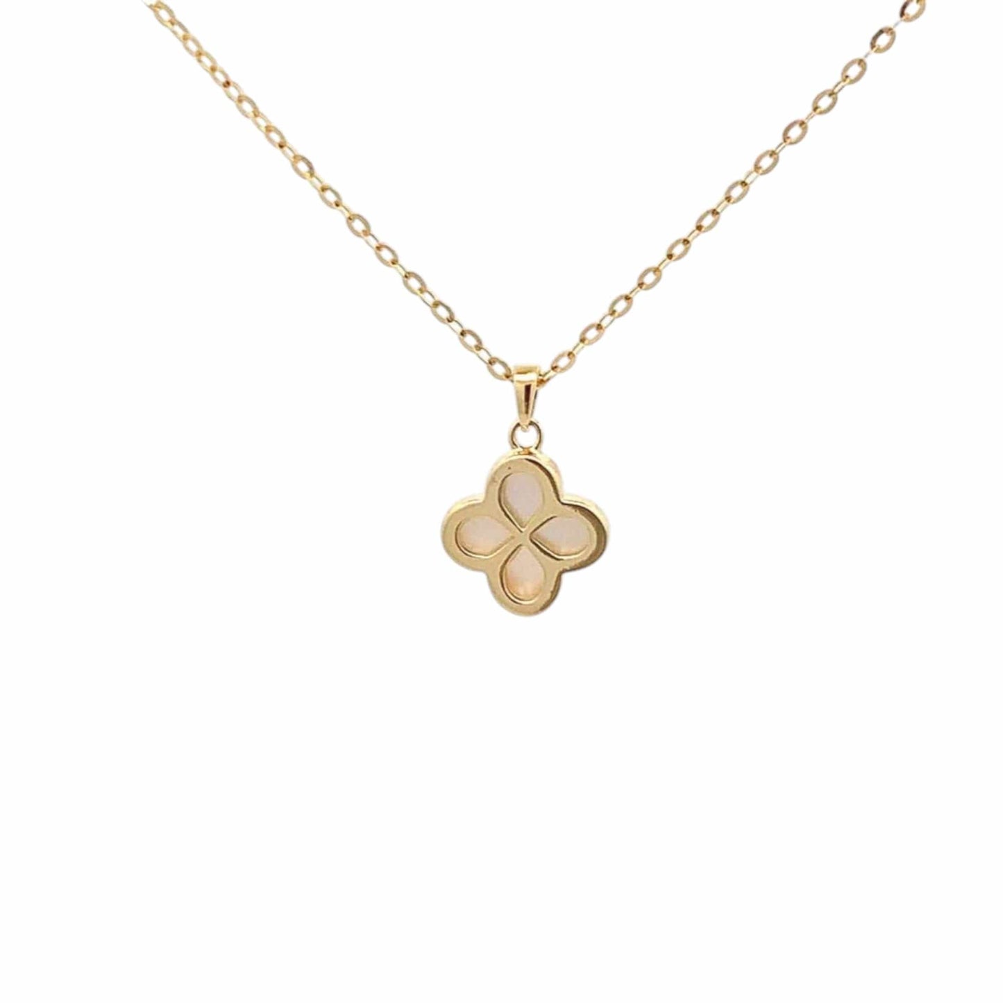 Lustrous Clover Pendant Chain (Pure Silver) - Gold