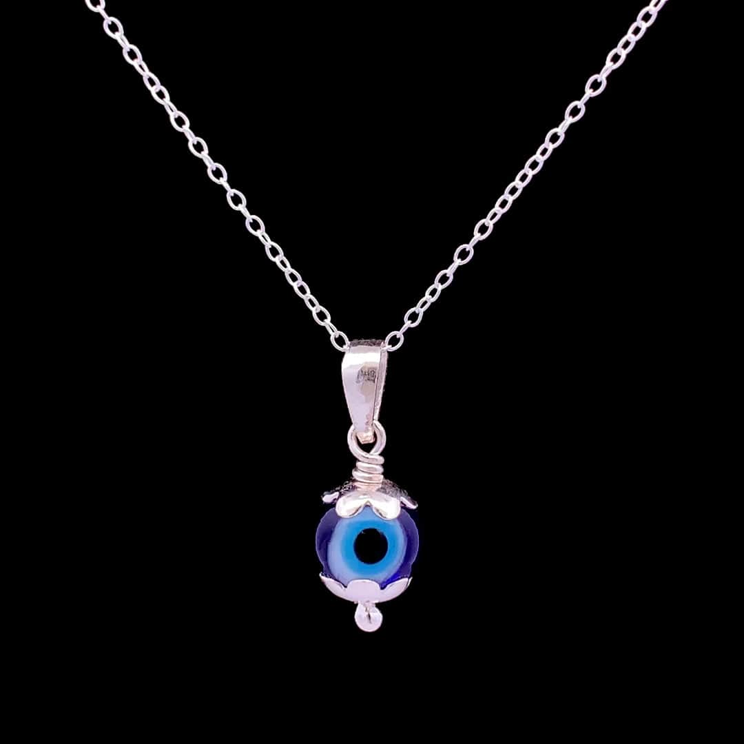 Evil Eye Aura Chain & Pendant (925 Real Silver) - Silver
