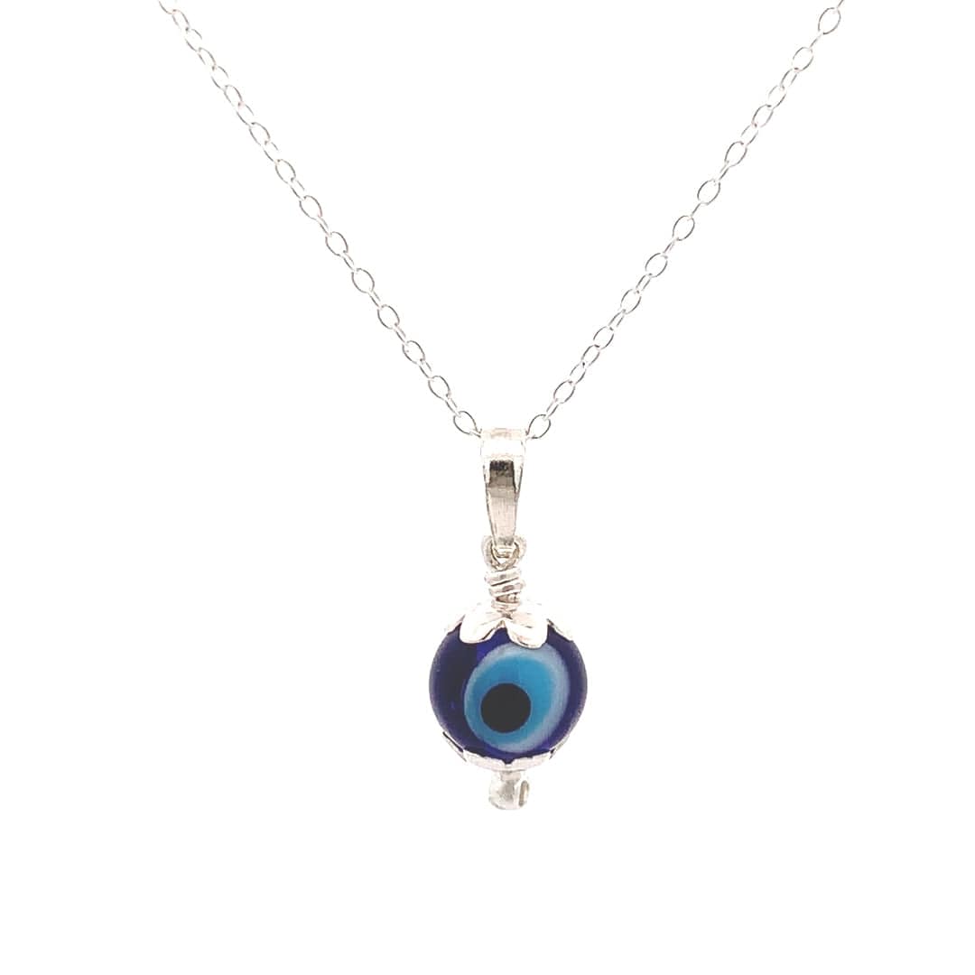 Evil Eye Aura Chain & Pendant (925 Real Silver) - Silver