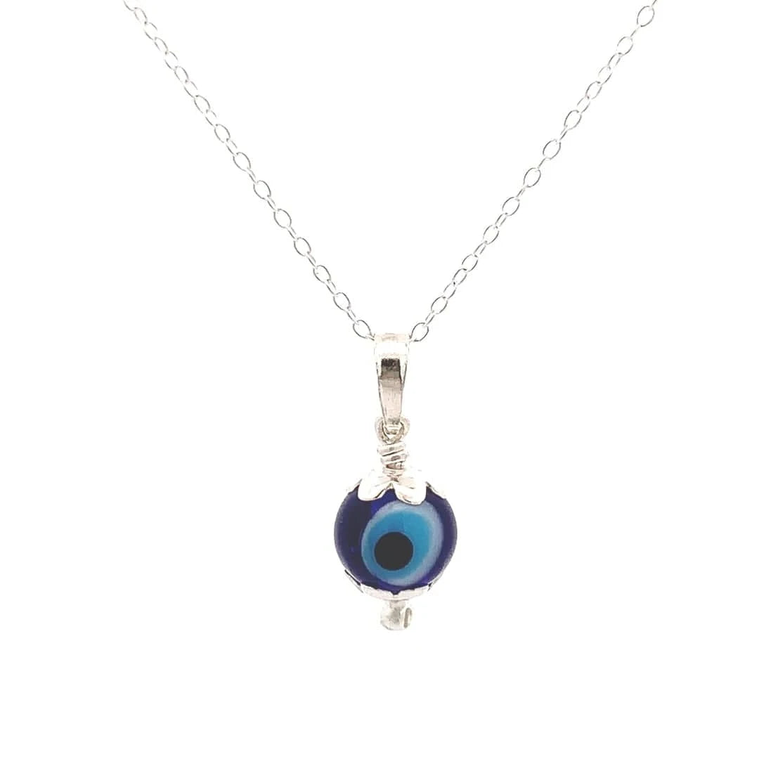 Evil Eye Aura Chain & Pendant (925 Real Silver) - Silver