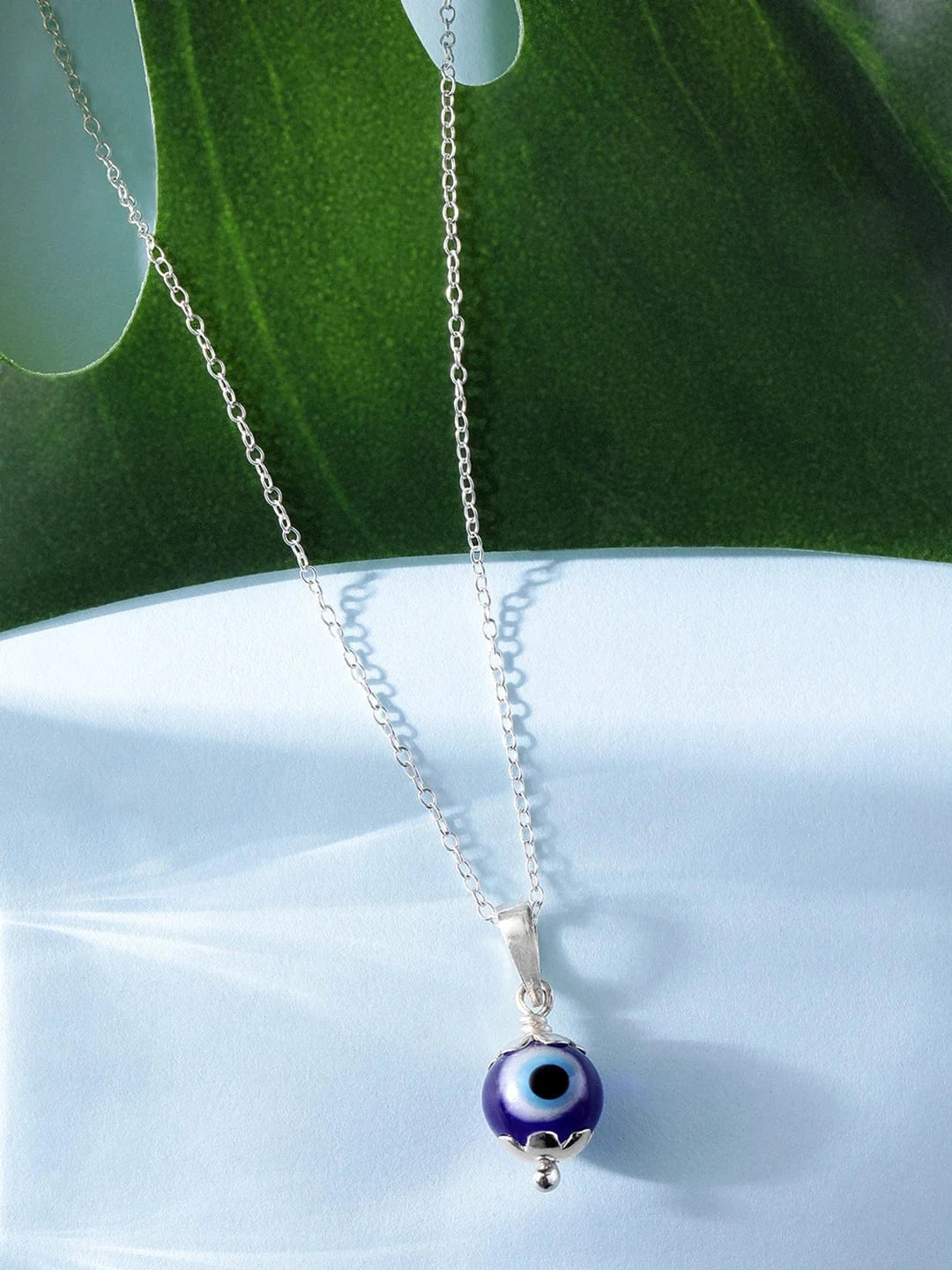 Evil Eye Aura Chain & Pendant (925 Real Silver) - Silver