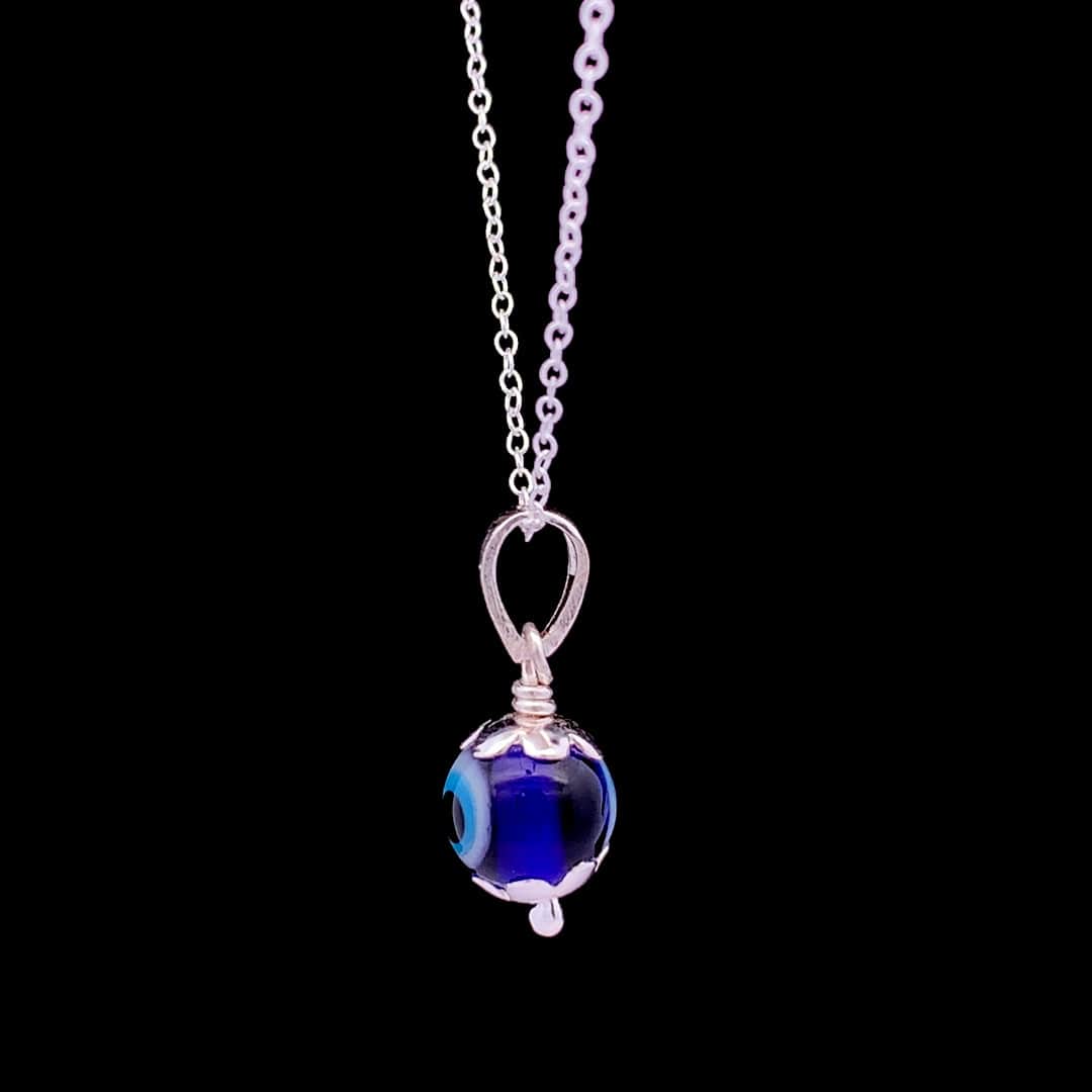 Evil Eye Aura Chain & Pendant (925 Real Silver) - Silver