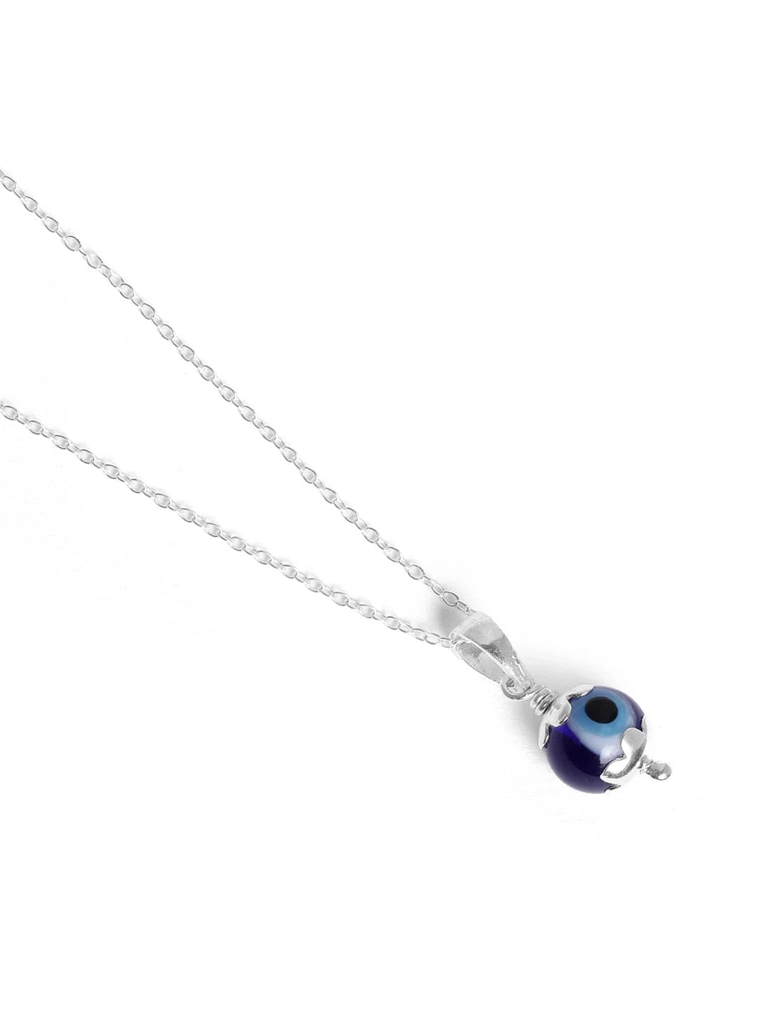 Evil Eye Aura Chain & Pendant (925 Real Silver) - Silver
