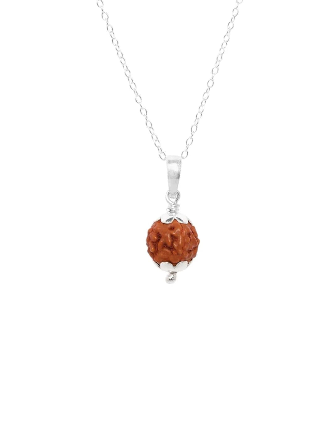 Mystic 5 Mukhi Rudraksha Chain & Pendant (925 Real Silver) - Silver