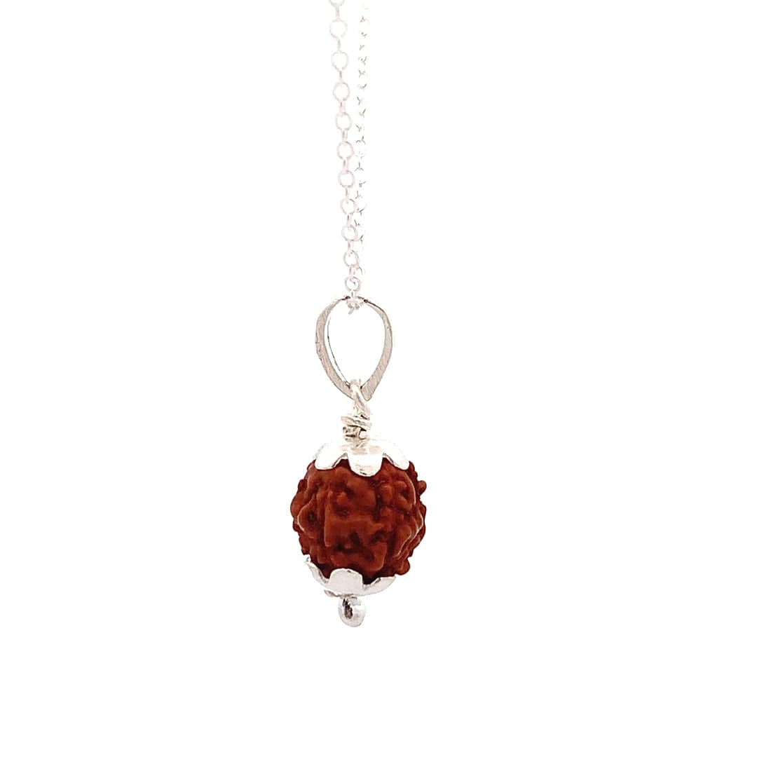 Mystic 5 Mukhi Rudraksha Chain & Pendant (925 Real Silver) - Silver