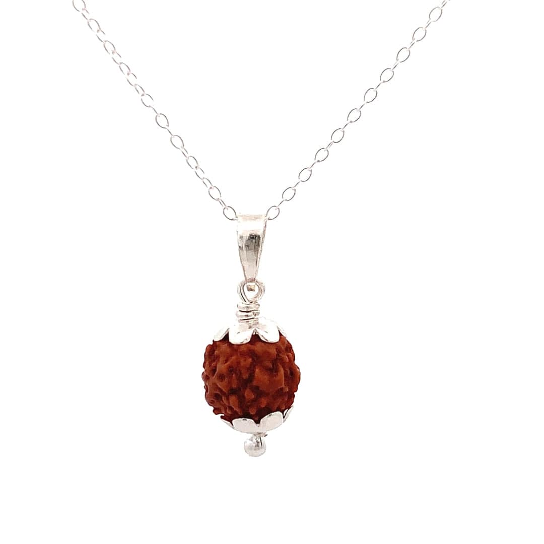 Mystic 5 Mukhi Rudraksha Chain & Pendant (925 Real Silver) - Silver