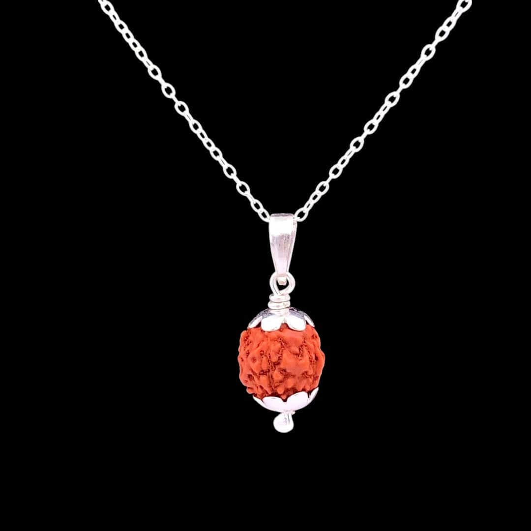 Mystic 5 Mukhi Rudraksha Chain & Pendant (925 Real Silver) - Silver