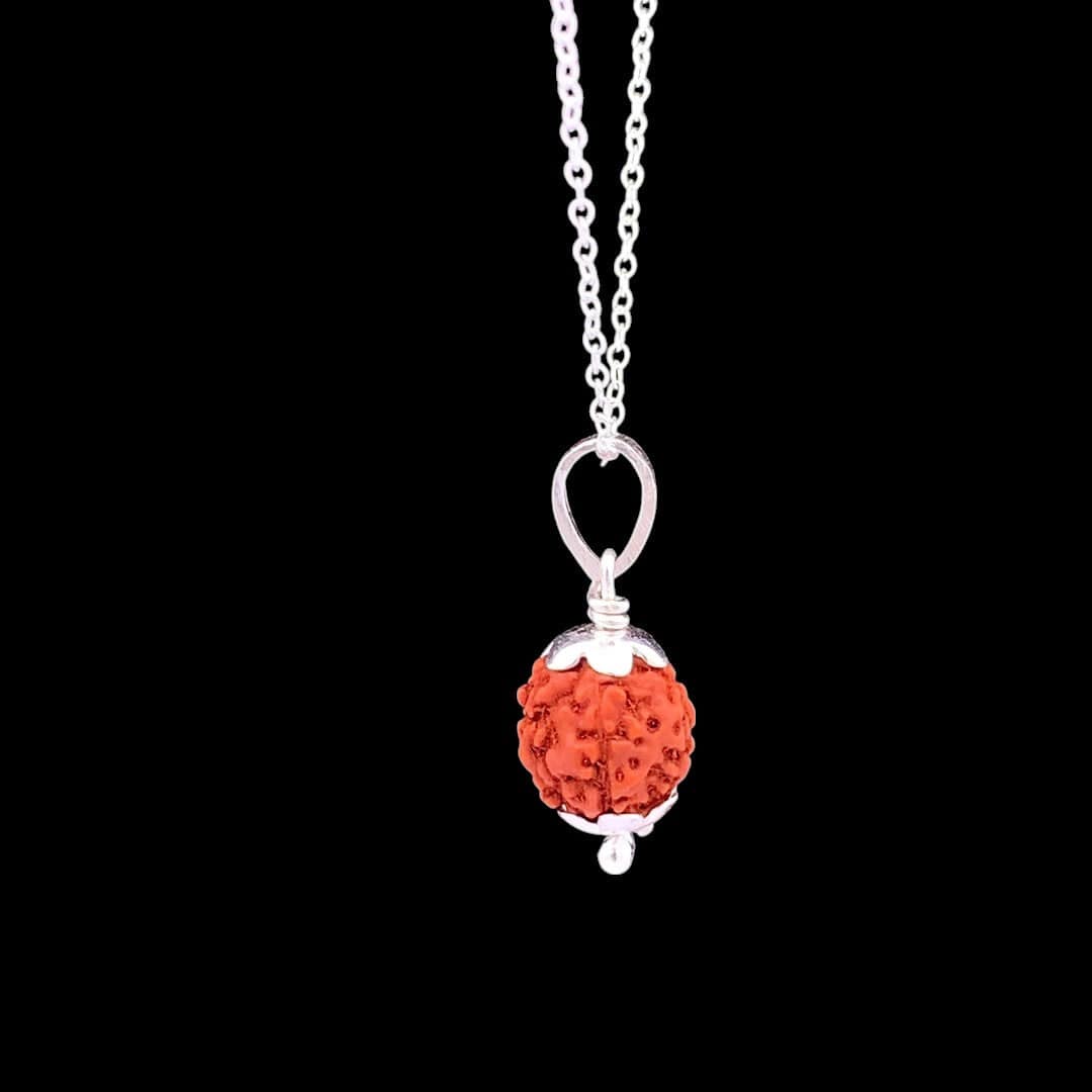 Mystic 5 Mukhi Rudraksha Chain & Pendant (925 Real Silver) - Silver