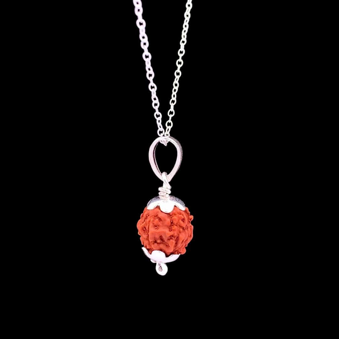 Mystic 5 Mukhi Rudraksha Chain & Pendant (925 Real Silver) - Silver