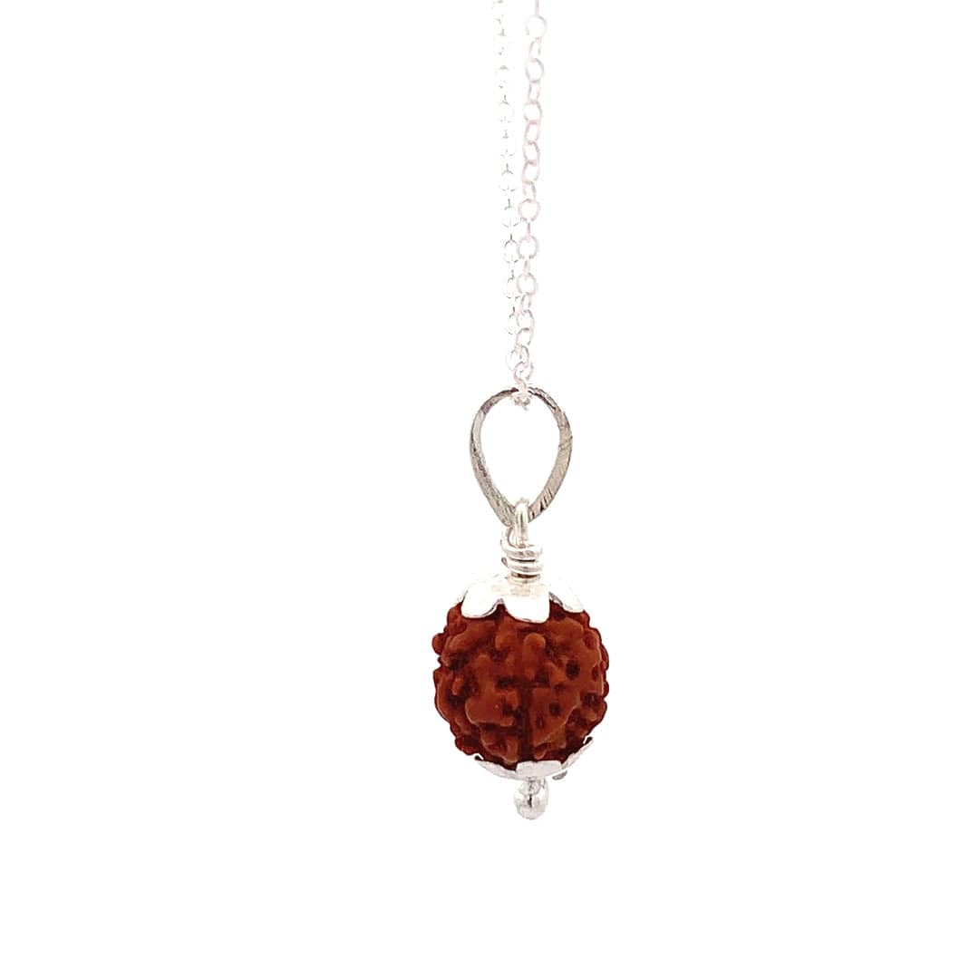 Mystic 5 Mukhi Rudraksha Chain & Pendant (925 Real Silver) - Silver