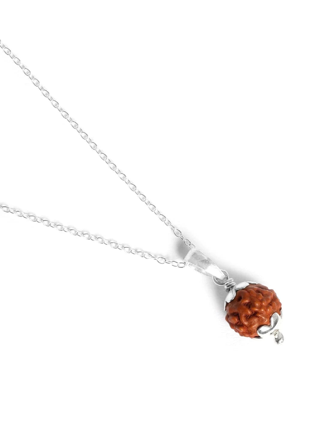 Mystic 5 Mukhi Rudraksha Chain & Pendant (925 Real Silver) - Silver